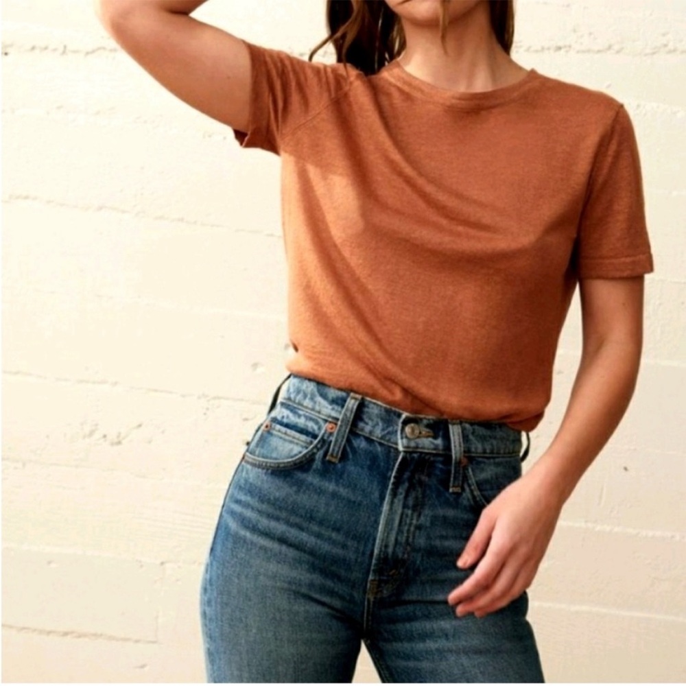 Jenni Kayne Brown Short Sleeve Tee